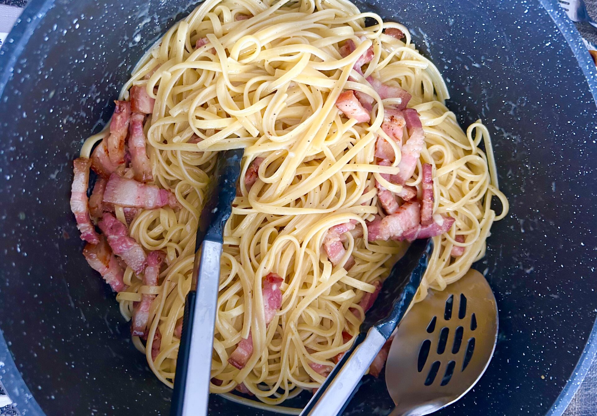 Linguine à la carbonara à ma façon