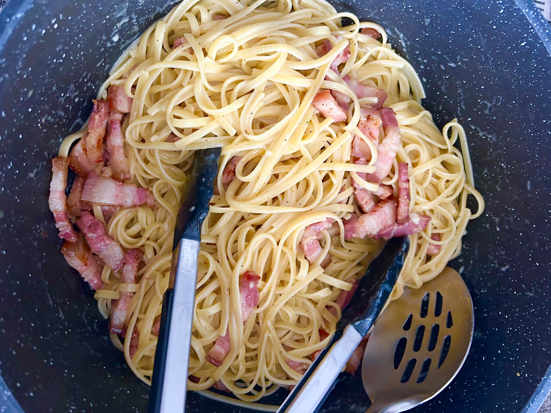 Linguines à la carbonara à ma façon