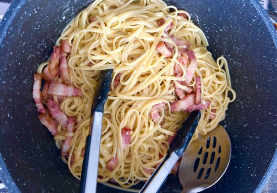 Linguines à la carbonara à ma façon