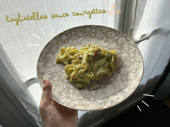 Tagliatelles sauce courgettes (façon carbonara)